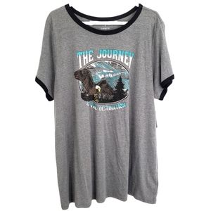 New torrid Classic Fit Gray Ringer Tee Eagle Graphic Size 3X